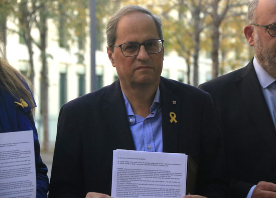 Catalan president Quim Torra on October 31, 2019 (by Sílvia Jardí)